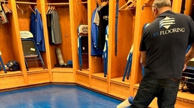 UC Riverside Locker Room Flooring Photo